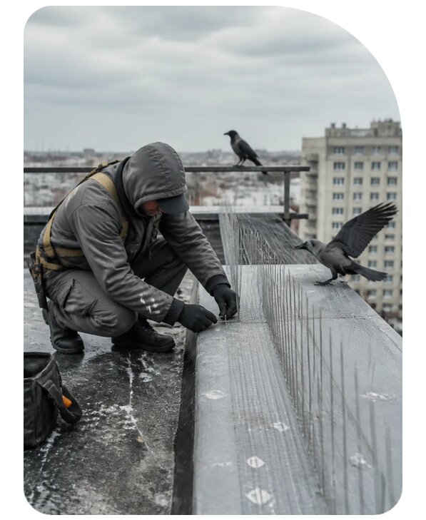 Защита от ворон под ключ в Черногорске по цене от 5104 р. | Сенат-Чрн
